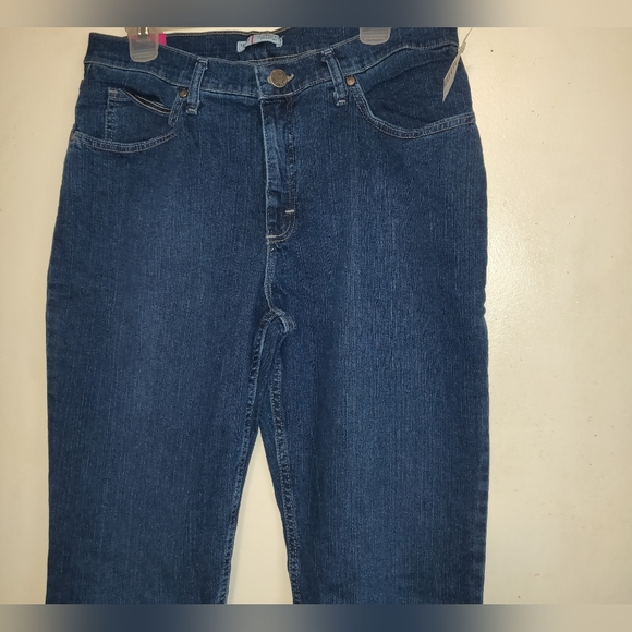 LEE Riders Denim Jeans Dark Blue STRETCH New NWT Women's 14 Straight Leg - Picture 3 of 8